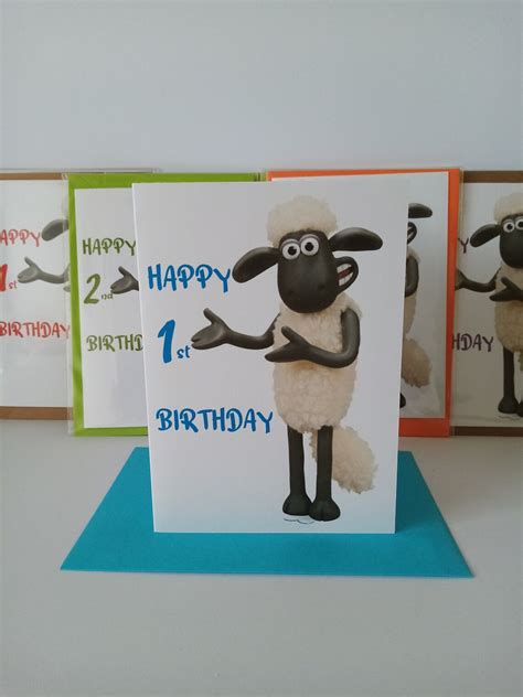 Shaun The Sheep Birthday Card Birthday Cards Best Wishes Etsy