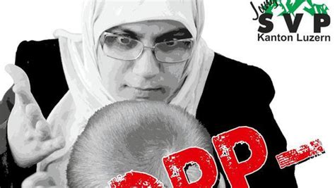 Sauf modification par le conseil fédéral, les dates des votations fédérales seront les 9 février, 17 mai, 27 septembre et 29 novembre 2020. Suisse - Une affiche de l'UDC avec une femme voilée ...
