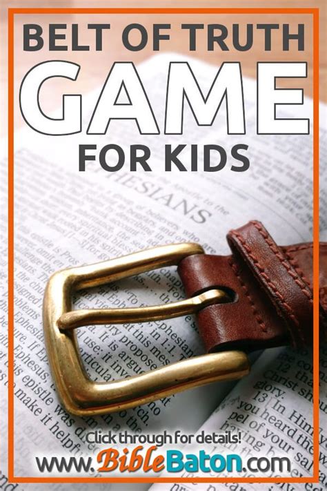 The Belt Of Truth Game For Kids Biblebaton Belt Of Truth Bible