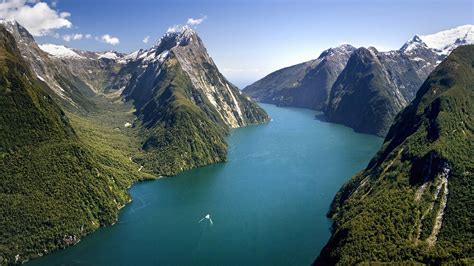 River In The Middle Of Tree Covered Mountains Nature Landscape