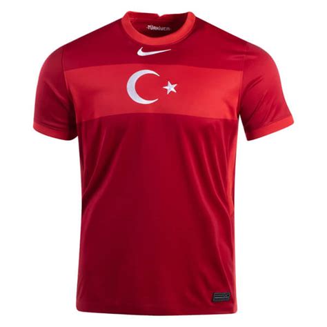 De swoosh van nike prijkt in het rood onder. Turkije Uit Voetbalshirt 2020-2021