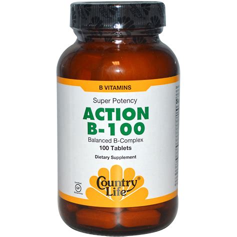 Country Life Action B 100 100 Tablets Iherb