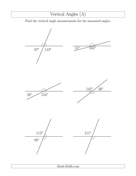 Angle Pairs Worksheet 7th Grade