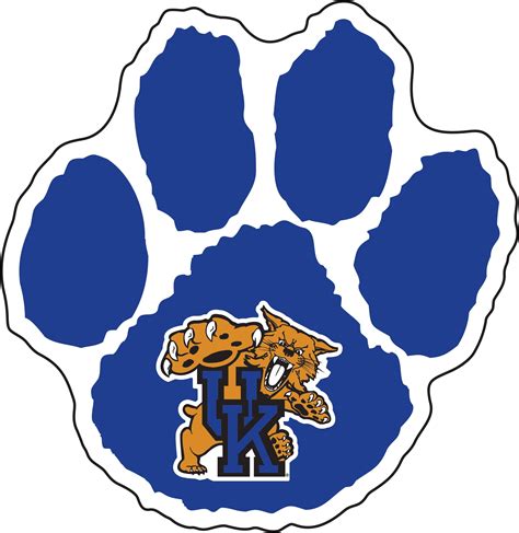 Kentucky Wildcats Paw Logo Magnet Bluewhite 12 Product Details