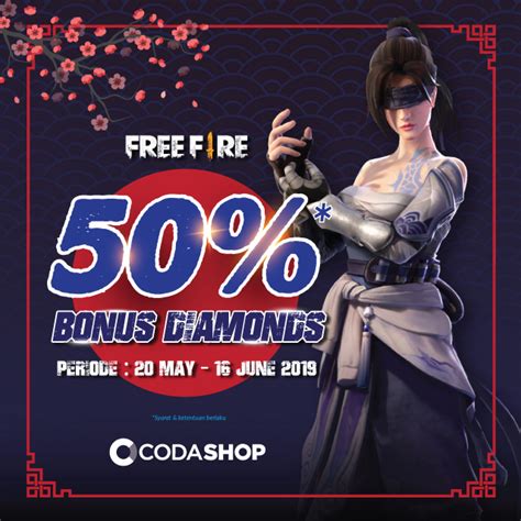 Baik menggunakan akun facebook atau user id free fire situs selanjutnya yang memudahkan para player free fire untuk melakukan top up diamond secara mudah dan praktis adalah shopee.co.id. Top Up Diamond Free Fire Diskon 50% Di Codashop!! - Codashop