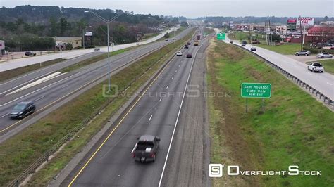 Overflightstock Interstate Exit Sign Huntsville Texas