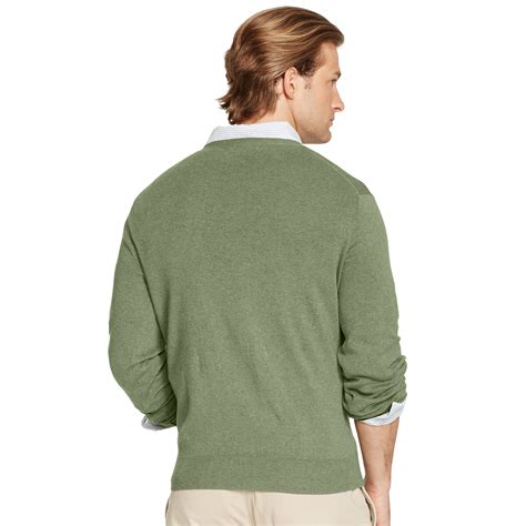 Polo Ralph Lauren Pima Cotton V Neck Sweater In Green For Men Lyst