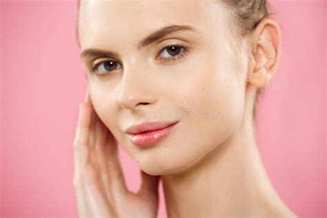 Beauty Spa Concept Caucasian Woman With Perfect Face Skin Portrait