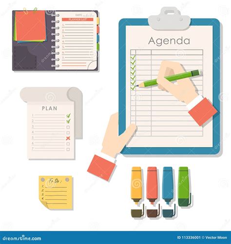 Agenda List Concept Vector Illustration 86133686