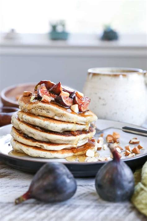 Vegan Poppy Seed Pancakes With Caramelized Figs The Roasted Root