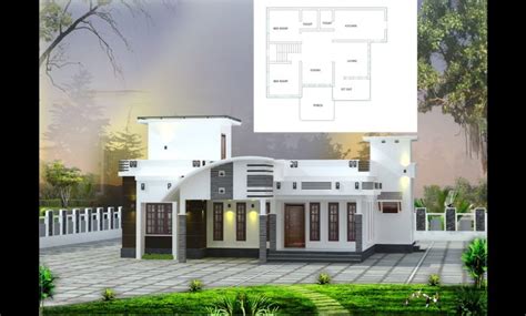 900 Sq Ft 2bhk Contemporary Style Single Floor House And Free Plan 12
