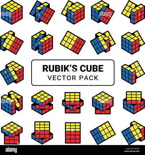 This Vector Pack Contains Ilustration Of A Rubiks Cube In Different
