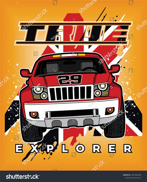 True Explorer Vector Truck Illustration Graphic Stock Vector Royalty