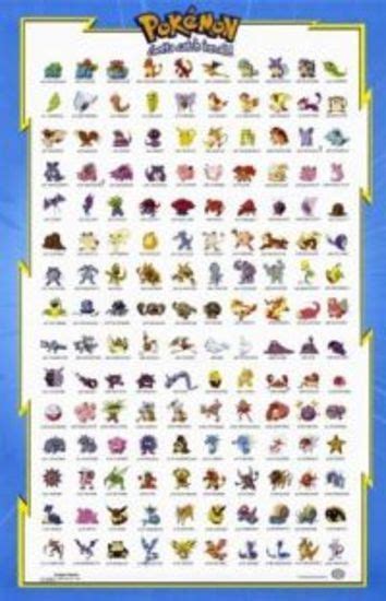 First 150 Pokemon 11x17 In Poster Pokemon Pictures 150 Pokemon
