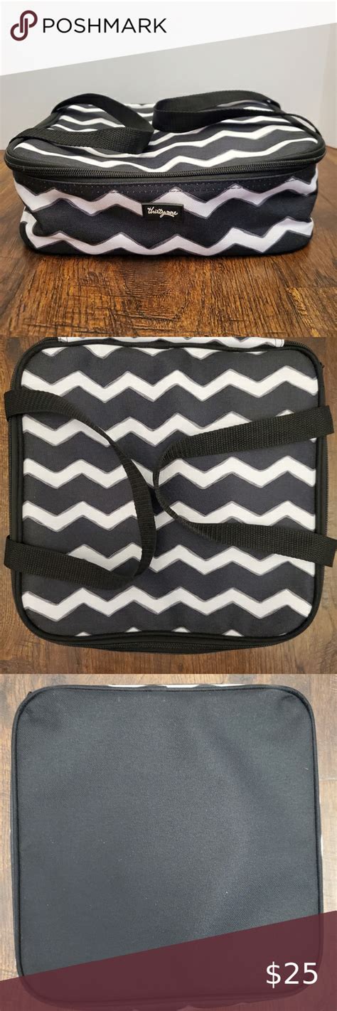 Thirty One Square Black Chevron Insulated Casserole Thermal Carrier Bag Potluck