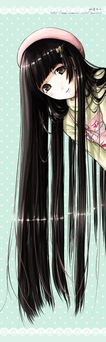 Looooong, straight, black hair with straight bangs | Tokyo ...