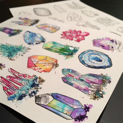 5.0 out of 5 stars great coloring book by krystal boatright on february 1, 2021 this is a great coloring book the pages are sturdy the pictures are clear my kid loves too color in it. More Coloring Pages | Crystal drawing, Crystals ...