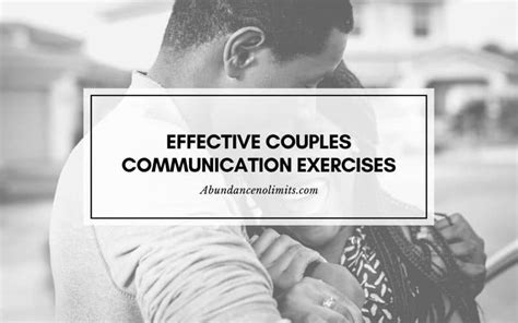 Effective Couples Communication Exercises Pdf Worksheets