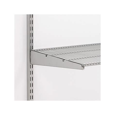 They are positioned at each end of the ventilated shelf to hold it in place. Elfa Ventilated Shelf Bracket Platinum 50cm