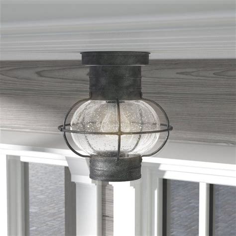 Crafted with simple materials like wood, glass and metal, our selection of rustic ceiling lights work well with a broad range of home decor styles, from cottage and traditional. Fallsburg Outdoor Semi Flush Mount | Outdoor ceiling lights, Outdoor flush mounts, Modern ...