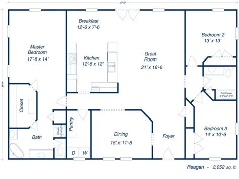 Barndominium Floor Plans 30x50 Floorplansclick
