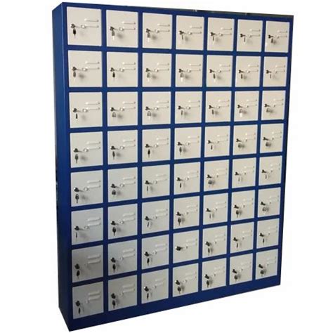 White And Blue Ms Office Mobile Locker Number Of Lockers 56 C Size Dimension 4x 6x1 Rs