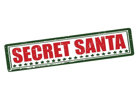 Secret Santa Confidential Red Rubber Vector Confidential Red Rubber