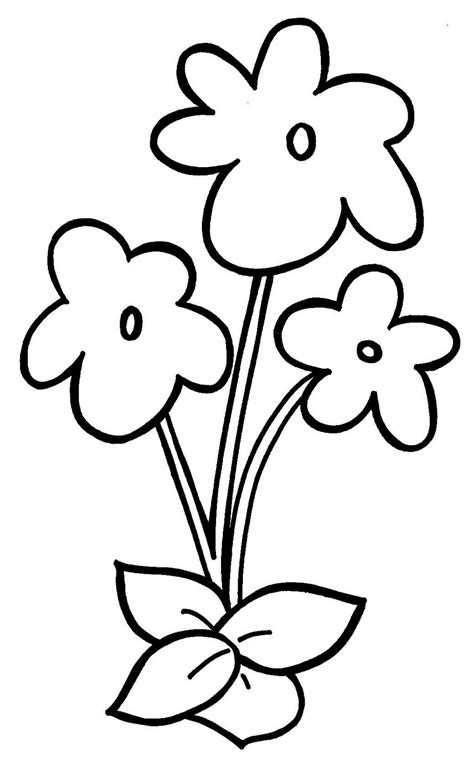 Picture of a flower to color coloring pages for kids. Flower Template Preschool - ClipArt Best