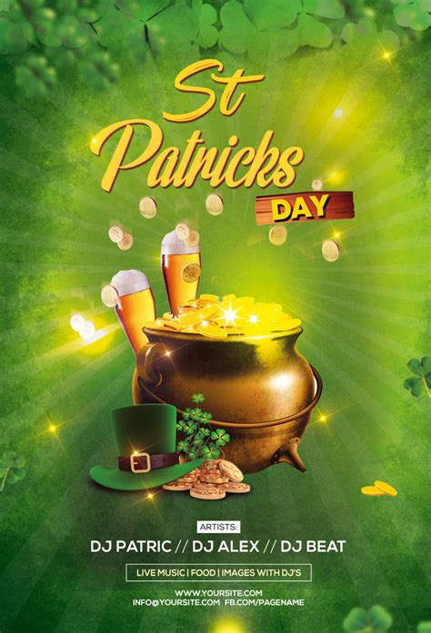 St Patricks Day Free Psd Flyer Template Stockpsd