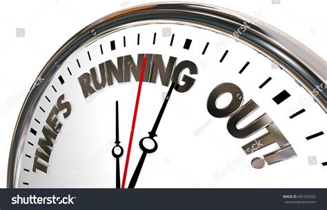 Times Running Out Clock Deadline Coming Stock Illustration 681333502