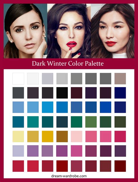 Dark Winter Color Palette And Wardrobe Guide Dream Wardrobe