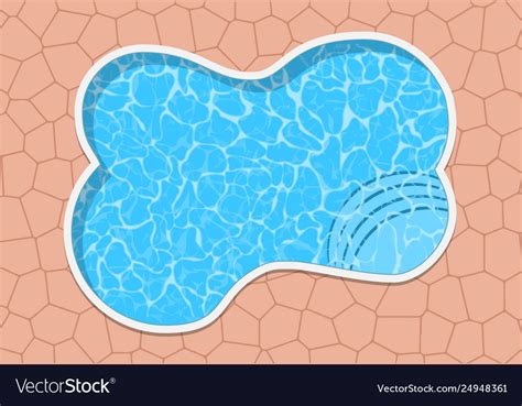 Swimming Pool Top View Royalty Free Vector Image
