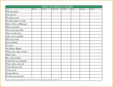 We did not find results for: Family Chore Chart Printable