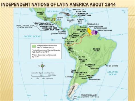 Map Of Latin American Revolutions