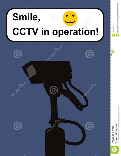 Cctv Warning Sign Cartoon Vector | CartoonDealer.com #153232865