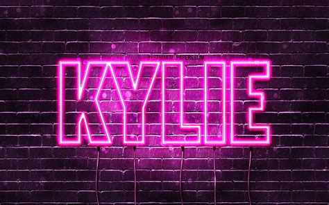 Kylie With Names Female Names Kylie Name Purple Neon Lights