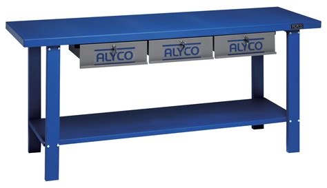 Mesa De Trabajo Metalica Con Tres Cajones Alyco Productos Alyco Tools
