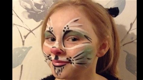 Easy Cat Face Paint Make Up Tutorial Design Easy Guide Childrens