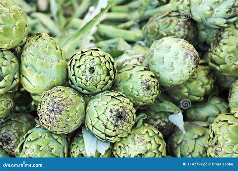 Fresh Artichoke In The Bazaar Stock Image Image Of Nature Cabbage
