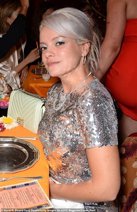 Lily Allen Dazzles In A Silver Dress At Love Magazine Bash In London