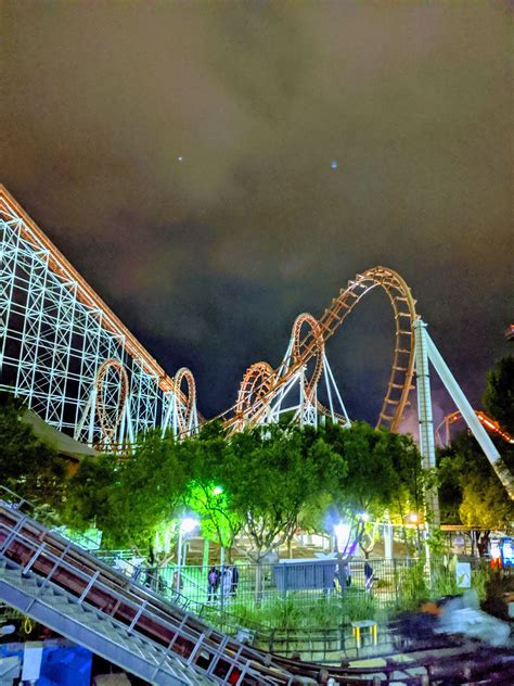 Viper At Six Flags Magic Mountain Around 1am During Frightfest Last