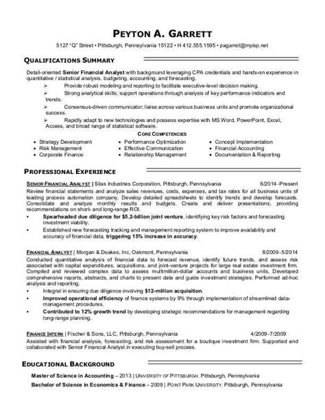 How to write economist resume. Sample resume for a financial analyst | Business analyst ...