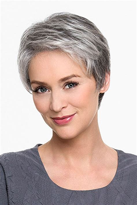 Inspirations Messy Salt And Pepper Pixie Hairstyles