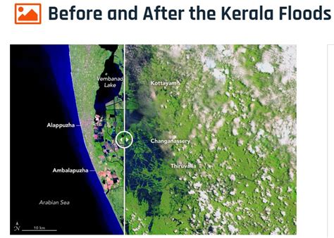 nasa images kerala floods before and after images vishesh baat news