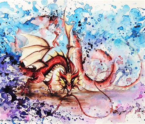 Watercolor Dragon Paintings At Getdrawings Free Download