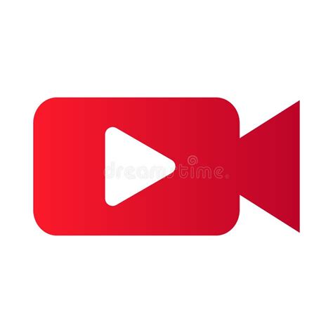 Play Button Template Button Red Color Web Element Stock Vector