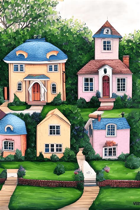 Whimsical Homes Graphic · Creative Fabrica