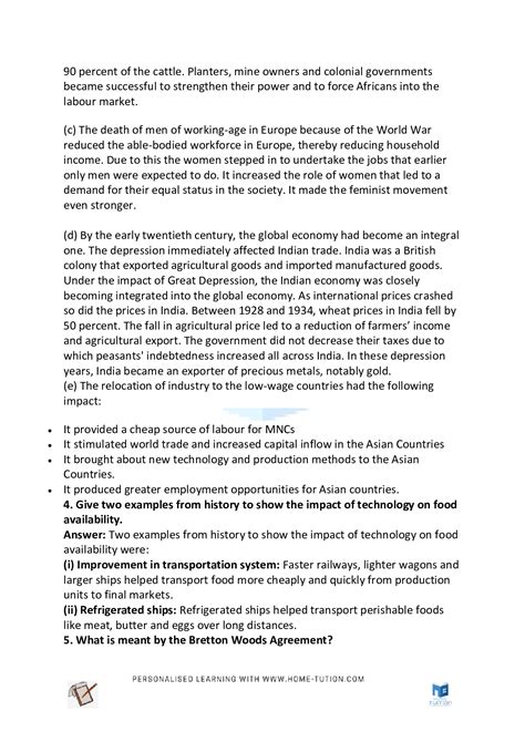 NCERT Solutions For Class 10 History Chapter 3: The Making of a Global