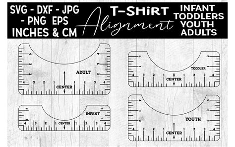 T-Shirt Alignment Tool Printable File T-Shirt Ruler Printable | Etsy
