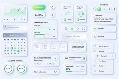 User Interface Elements For Distant Learning Mobile App Unique